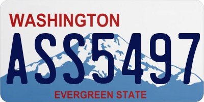 WA license plate ASS5497