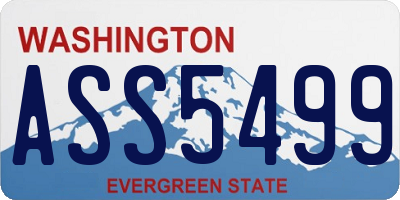 WA license plate ASS5499