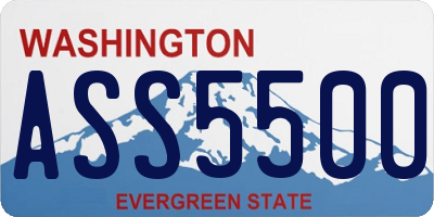 WA license plate ASS5500
