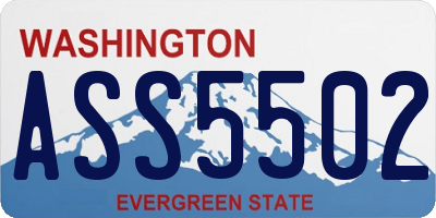WA license plate ASS5502