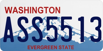 WA license plate ASS5513
