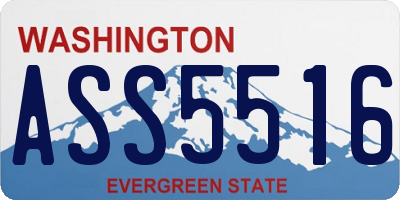 WA license plate ASS5516