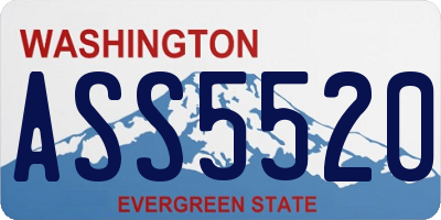 WA license plate ASS5520