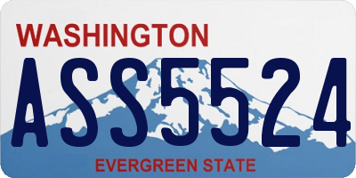 WA license plate ASS5524