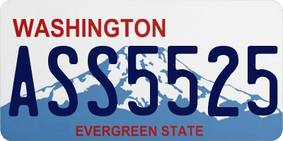 WA license plate ASS5525