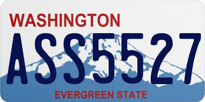 WA license plate ASS5527