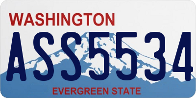 WA license plate ASS5534