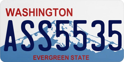 WA license plate ASS5535
