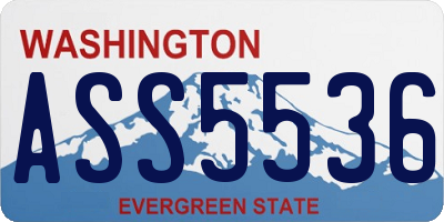 WA license plate ASS5536