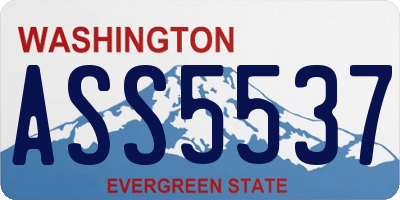 WA license plate ASS5537