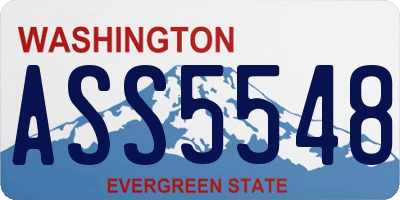 WA license plate ASS5548