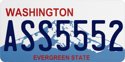 WA license plate ASS5552