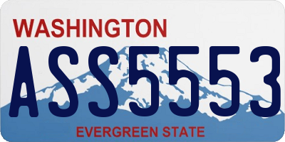 WA license plate ASS5553