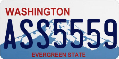 WA license plate ASS5559