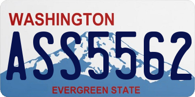 WA license plate ASS5562