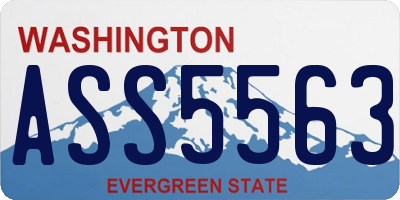 WA license plate ASS5563