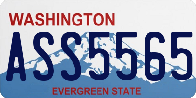 WA license plate ASS5565