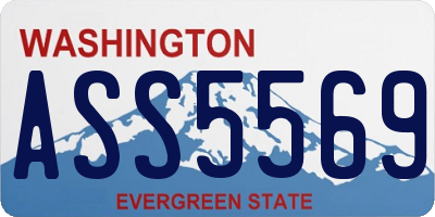 WA license plate ASS5569