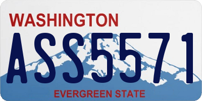 WA license plate ASS5571