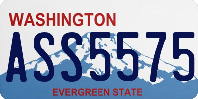 WA license plate ASS5575