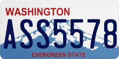 WA license plate ASS5578