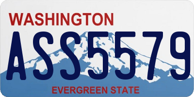 WA license plate ASS5579