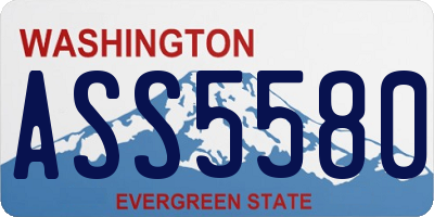 WA license plate ASS5580