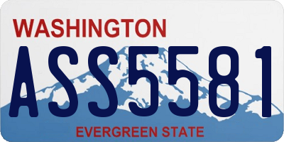 WA license plate ASS5581