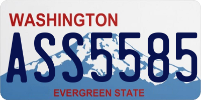 WA license plate ASS5585