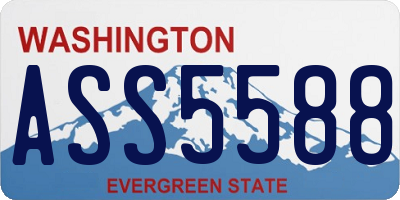 WA license plate ASS5588