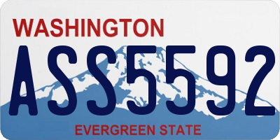 WA license plate ASS5592