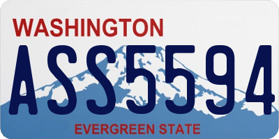 WA license plate ASS5594