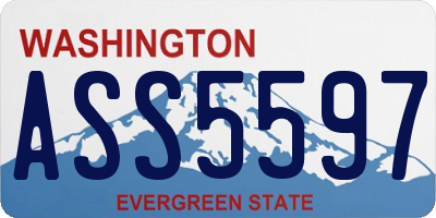 WA license plate ASS5597