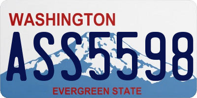 WA license plate ASS5598