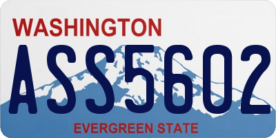 WA license plate ASS5602