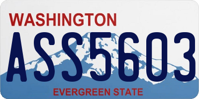 WA license plate ASS5603
