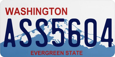 WA license plate ASS5604