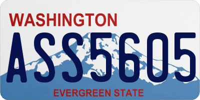 WA license plate ASS5605