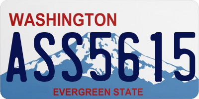 WA license plate ASS5615