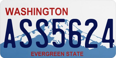 WA license plate ASS5624