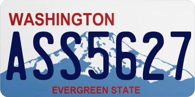 WA license plate ASS5627