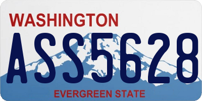 WA license plate ASS5628