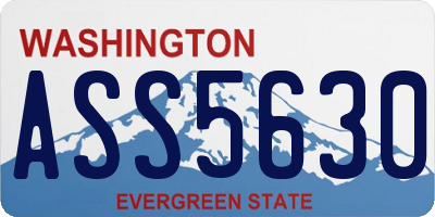 WA license plate ASS5630