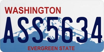 WA license plate ASS5634