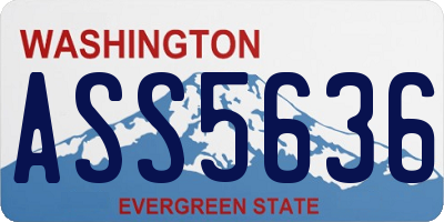 WA license plate ASS5636
