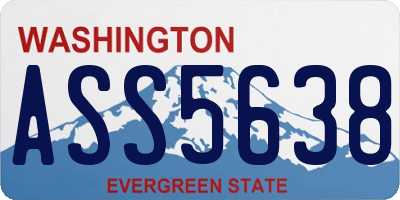 WA license plate ASS5638