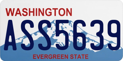 WA license plate ASS5639