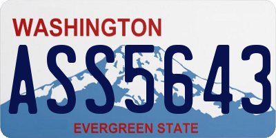 WA license plate ASS5643