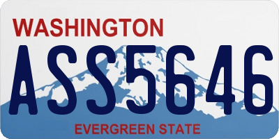 WA license plate ASS5646