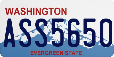 WA license plate ASS5650